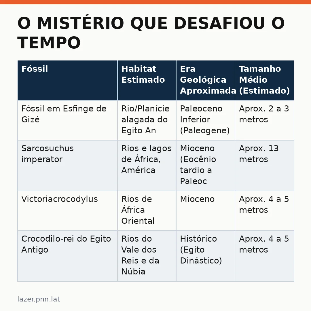 Infográfico - O Mistério que Desafiou o Tempo: A Descoberta de um Fósil em uma Esfinge Egípcia