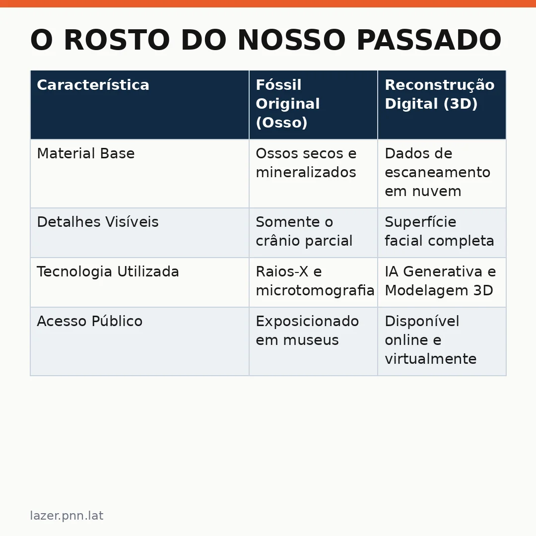 Infográfico - O Rosto do Nosso Passado: A Nova Reconstrução em 3D